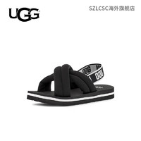 UGG童鞋2023夏季男女童时尚凉鞋儿童软底大童沙滩凉鞋 BLK 黑色 31码 鞋内长19.5厘米
