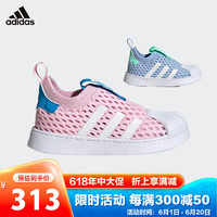 阿迪达斯（adidas）童鞋三叶草婴小童贝壳头休闲鞋 FZ5607淡粉 7-K/25码/145mm