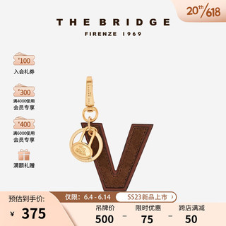 THE BRIDGE 桥牌 手工牛皮钥匙男女挂件收纳摆件钥匙圈 V字母