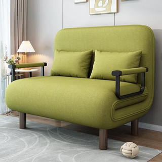 夏天 多功能折叠沙发床小户型单人2023网红双人简易办公室可拆洗两用 果绿色 单人-65*190cm