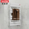 努奥罗铜铝复合卫生间小背篓暖气片家用集中供暖水暖平板置物架 铜铝G款0.8米高平板-象牙白6分口