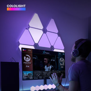 Cololight智能奇光板三角灯电竞氛围灯RGB拼接游戏拾音律动房间墙面装饰LED 3灯拓展（需配合套装使用）