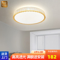 伊美居 2023年新款主卧室灯LED吸顶灯简约现代大气圆形 圆50cm琥珀色无极调光