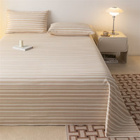 索臻（suo zhen）A类老粗布床单 纯棉粗布床单单件手工全棉加厚被单老粗布床单单件 素采米 单床单245*250cm适合1.8/2.0米床