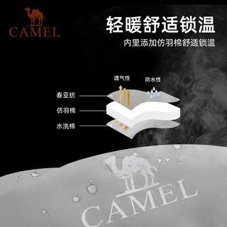 CAMEL 骆驼 户外露营便携式睡袋大人加厚隔脏办公室双人露营信封式睡袋 173BA81083,岩石灰1.3kg右