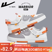 回力（Warrior）男鞋运动鞋子男夏季新品潮流板鞋男户外休闲鞋男慢跑步鞋男 白桔灰 40