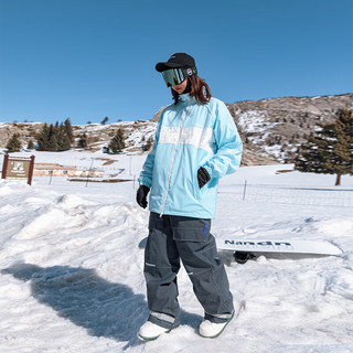 南恩NANDN滑雪服女滑雪卫衣防水小众单板滑雪衣滑雪装备男雪服 蓝色 S