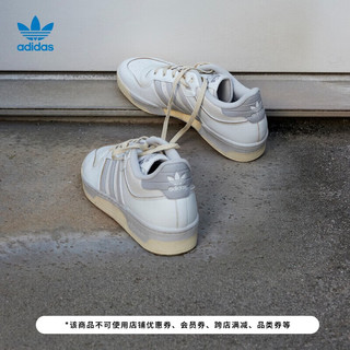 adidas 阿迪达斯 官方三叶草RIVALRY LOW 86男女经典运动鞋GZ2556 亮白/浅灰/乳白 40.5(250mm)