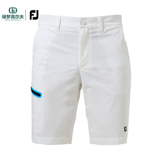Footjoy高尔夫服装夏季新款男士抗菌疏水休闲运动短裤golf高性能裤子男 白80544 S