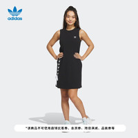 adidas阿迪达斯官方三叶草女装夏新款运动圆领无袖连衣裙IP2193 黑色 A/S
