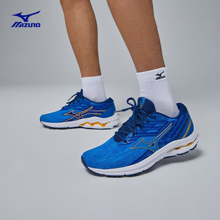 美津浓（MIZUNO）男女鞋跑步鞋稳定支撑缓震透气轻量化跑鞋WAVE EQUATE7 03/法国蓝/金属灰 42.5