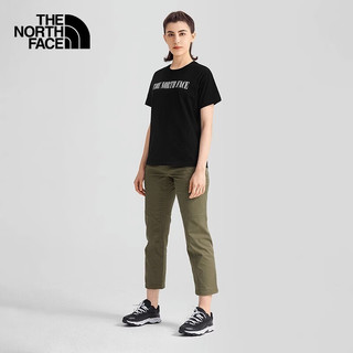 北面（The North Face）短袖T恤女运动户外舒适透气上新7WAU JK3/黑色 M/160