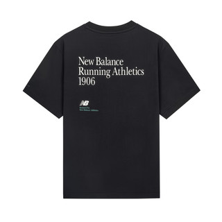 NEW BALANCE NB官方23新款男款夏季简约百搭透气舒适运动短袖T恤 BK 5ED25433 XS