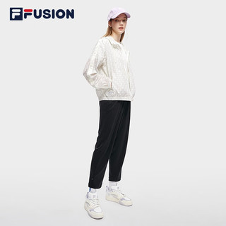 斐乐（FILA） FUSION潮牌女子梭织外套2023夏季新款宽松连帽运动上衣 纶度白-WT 175/92A/XL