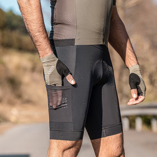 洛克兄弟（ROCKBROS）天路系列骑行短裤男透气速干夏季公路自行车裤骑行服装备 黑色 S