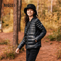 AIGLE 艾高 秋冬WR防泼水户外休闲保暖轻量短款鹅绒羽绒服女士外套