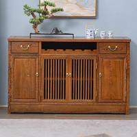 寻古红木家具非洲鸡翅木（学名：非洲崖豆木）餐边柜实木新中式厨房储物柜收纳玄关柜 长120*宽40*高86cm