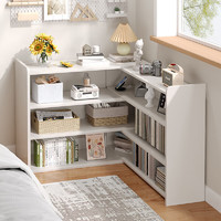 PULATA床头柜简约可伸缩书架卧室收纳架床边置物柜小型书柜 SG005501G41