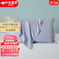 KooWispoA类100支兰精天丝枕套一对装100%莱赛尔冰丝枕头套 皇室蓝 48*74cm(一对装)