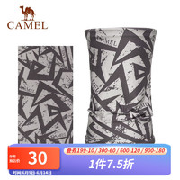 CAMEL 骆驼 冰丝防紫外线防晒面罩男骑行运动魔术头巾遮阳围脖头巾女夏季 173BAXA140,山峰灰