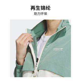 adidas 阿迪达斯 官方三叶草女装夏新款运动夹克外套IK8618 银灰绿/奇妙白 A/S