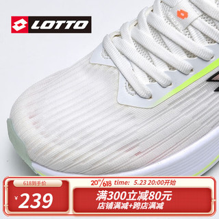 乐途（LOTTO）男士碳板专业训练跑步鞋50周年系列款2023夏季新款运动鞋网面透气 白/荧光绿（女款） 38