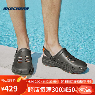 Skechers2023夏季男士凉鞋洞洞鞋沙滩鞋 243108-OLV 橄榄绿 42