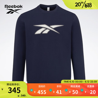 Reebok锐步官方卫衣男女款23新款针织满印套头23RMS305 23RMS305UGN2 A/2XL