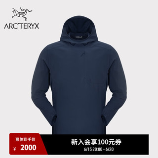 ARC'TERYX 始祖鸟 SIMA PULLOVER  轻量 男子 防风夹克 Black Sapphire/蓝黑色 S