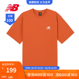 NEW BALANCE NB官方23新款男款舒适透气运动休闲圆领短袖T恤 SPO AMT32363 M