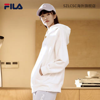 斐乐（FILA） X MAGIC STICK女子卫衣连帽2022冬季经典宽松时尚上衣女 标准白-WT 155/76A/XS