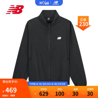 NEW BALANCE23年男款春夏运动休闲简约舒适外套防晒衣 AMJ32371-BK M