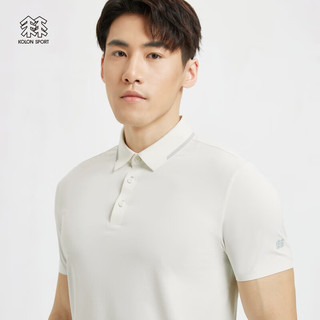 KOLON SPORT/可隆速干POLO衫 SECO系列 男子户外吸湿抗菌上衣短袖T恤 LHPT3MT563-IV 象牙白IV 180/XL