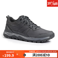 迪卡侬（DECATHLON）徒步鞋轻便旅游鞋登山鞋男黑灰色39-4547431