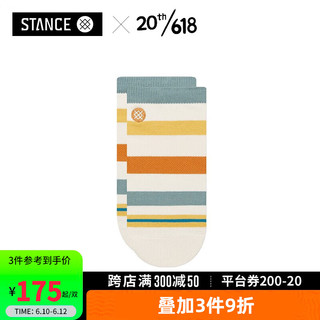 STANCE255休闲踝袜船袜子男女透气彩色条纹时尚短袜三双装春季 255三双装 S (35-37)