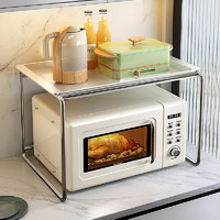 轻奢厨房微波炉置物架多功能家用台面烤箱伸缩支架双层收纳架子
