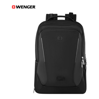 威戈（WENGER）瑞士军刀商务双肩包休闲背包环保材料书包笔记本电脑包黑色612741