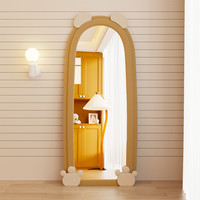 网红异形镜子设计感全身穿衣镜可移动卧室衣帽间落地镜试衣镜装饰