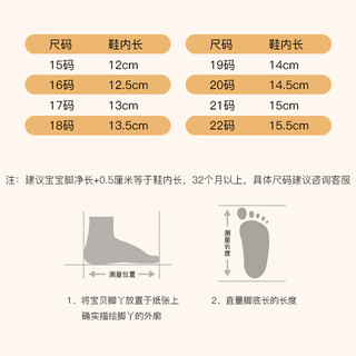 婧麒（JOYNCLEON）学步鞋男宝宝软底儿童薄款女宝婴儿鞋子春秋款夏季一段小童鞋 米白 内长12cm