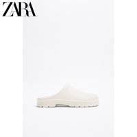 ZARA夏季新款 男鞋 淡米黄色沟纹厚底凉鞋 2750220 002
