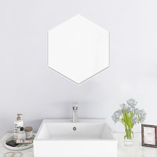 纳仕德 DMQ362 亚克力镜子自粘贴墙宿舍浴室镜子简约软镜子 菱形25*30cm