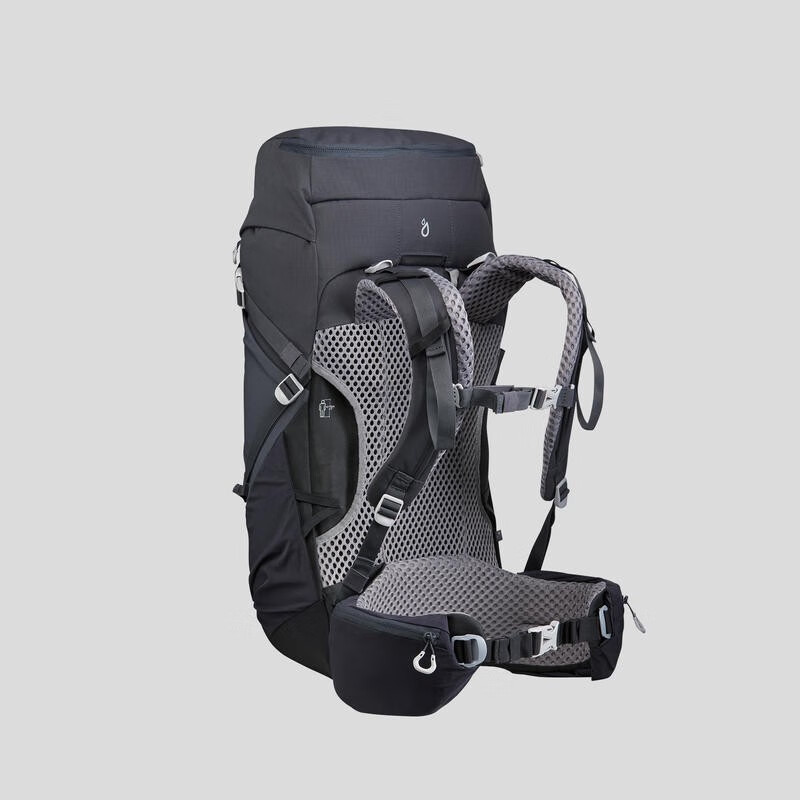 DECATHLON 迪卡侬 户外背包双肩包男徒步登山露营登山包防水女大容量 MH500 黑灰色_30L