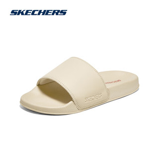 斯凯奇Skechers2023春季女子纯色拖鞋时尚8730087 米色/BGE 35