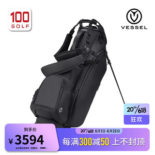 VESSEL高尔夫球包23新品便携式防水耐用时尚多功能高尔夫支架包 黑色