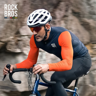 洛克兄弟（ROCKBROS）天路系列骑行服男款长袖上衣夏季山地公路车自行车运动服 藏青色 XL