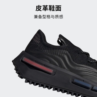 adidas阿迪达斯官方三叶草NMD S1 FS男女经典boost运动鞋GZ9797 黑 35.5(215mm)