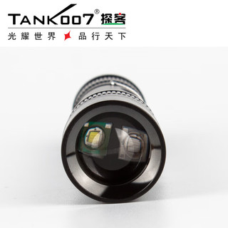 探客（TANK007）紫光手电筒荧光剂检测猫藓灯家用白紫双光源验钞灯小型手电 黑色标配