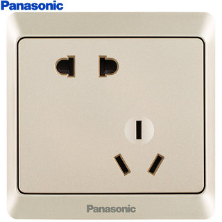 Panasonic 松下 插座 斜五孔插座错位二三极10A 雅悦金WMWA123Y-N