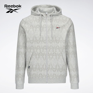 Reebok锐步官方2023夏季新款男子针织运动休闲印花夹克23RMS103M 23RMS103MGG3 A/2XL