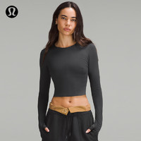 lululemon丨Tight-Fit 女士长袖运动衫 *内衬款 LW3GM8S 黑色 XXS